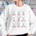 Deer Dasher Sausage Dancer Jerky Prancer Chili Tacos Christmas Shirt Women Sweatshirt Gifts for Her