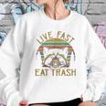 Live Fast Eat Trash Racoon Retro Vintage Trash Pandas Women Sweatshirt Gifts for Her