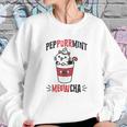 Peppurrmint Meowcha Funny Christmas Cat Peppermint Mocha Coffee Women Sweatshirt Gifts for Her