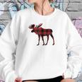 Red Black Buffalo Plaid Flannel Christmas Moose Women Sweatshirt Gifts for Her