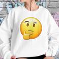 Thinking Emoji Funny Sarcastic Smiley Emoji Women Sweatshirt Gifts for Her