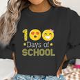 100Th Days Of School Kindergarten Teacher Emoji Women Sweatshirt Gifts for Women