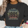 Womens 26 Years Old Gifts Vintage 1995 Limited Edition 26Th Birthday V-Neck Women Sweatshirt Gifts for Women