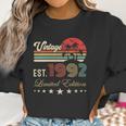 Womens 30Th Birthday Born 1992 Vintage Limited Edition 30 Birthday V-Neck Women Sweatshirt Gifts for Women