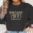 50Th Birthday Gift Retro Birthday Vintage 1971 Original Parts Women Sweatshirt Gifts for Women