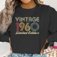 60Th Birthday Gift 1960 Vintage Limited Edition 60 Years Old Zip Women Sweatshirt Gifts for Women