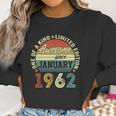 Awesome Since January 1962 60 Years Old 60Th Birthday Gifts Women Sweatshirt Gifts for Women