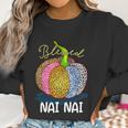 Blessed Nai Nai Pumpkin Leopard Art Grandma Gift Thanksgivin Gift Women Sweatshirt Gifts for Women