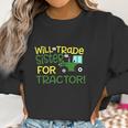 Blu Magnolia Co Boys Tractor Will Trade Sister For Tractor Women Sweatshirt Gifts for Women