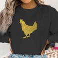 Chicken Ladies Glitter Print Chicken White Tee Top Women Sweatshirt Gifts for Women