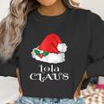 Christmas Lola Claus Matching Pinay Pajama Santa Hat Women Sweatshirt Gifts for Women