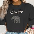 Womens Delta Crimson And Creme Elephant Women Sweatshirt Gifts for Women