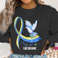 Dove Ukraine Ukrainian Ribbon Pray For Ukraine Free Ukraine Men Women T-Shirt Graphic Print Casual Unisex Tee Women Sweatshirt Gifts for Women