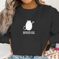 Well Dressed Chicken Deviled Egg White Logo Women Sweatshirt Gifts for Women