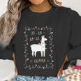 Fa La La La Llama Southern Charm Collection On A Navy Women Sweatshirt Gifts for Women