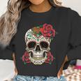 Floral Sugar Skull Day Of Dead Dia De Los Muertos Women Women Sweatshirt Gifts for Women