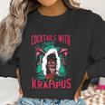 Funny Christmas Holiday Cocktails With Krampus Women Sweatshirt Gifts for Women