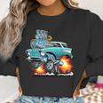 Funny Fifties Style Muscle Car Hot Rod Station Wagon Cartoon Women Sweatshirt Gifts for Women