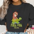 Funny Sloth Riding Turtle Pura Vida Costa Rica Women Sweatshirt Gifts for Women