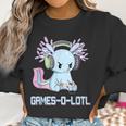 Gamesolotl Axolotl Video Gamer Kawaii Pastel Goth Anime V2 Men Women T-Shirt Graphic Print Casual Unisex Tee Women Sweatshirt Gifts for Women