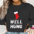 Well Hung Funny Inappropriate Christmas Office Party Ugly Xmas Women Sweatshirt Gifts for Women