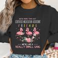 We Are More Than Just Certified Medication Assistant Friends We Are Like A Really Small Gang Flamingo Nursing Job Women Sweatshirt Gifts for Women