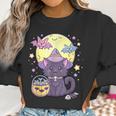 Kawaii Pastel Goth Cute Creepy Halloween Black Cat Witch Hat Men Women T-Shirt Graphic Print Casual Unisex Tee Women Sweatshirt Gifts for Women