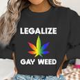 Legalize Gay Weed Rainbow Pride Flag Lgbtq Cool Lgbt Gift Graphic Design Printed Casual Daily Basic Women Sweatshirt Gifts for Women