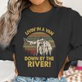 Living In A Van Down By The River Vintage Men Women T-Shirt Graphic Print Casual Unisex Tee Women Sweatshirt Gifts for Women