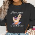 Llamastay 6 Feet Away Funny Llama Yoga Social Distancing Women Sweatshirt Gifts for Women