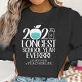 The Longest School Year Ever Apple Wearing Face Mask Teacher 2021 Ver2 Women Sweatshirt Gifts for Women