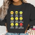 I Love Math Emoji Emoticons Teacher Mathletes Graphic Women Sweatshirt Gifts for Women