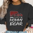 Mommy Bear Two Cubs Red Plaid Christmas Pajama Women Sweatshirt Gifts for Women