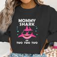 Mommy Shark Of Two Announcement Mothers Day Gift Women Sweatshirt Gifts for Women