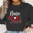 Nana Bear Christmas Buffalo Plaid Red White Women Sweatshirt Gifts for Women