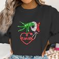 Nurse Grinch Hand Holding Stethoscope Christmas Women Sweatshirt Gifts for Women