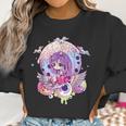 Pastel Goth Cute Creepy Witchy Girl Halloween Anime Girl Men Women T-Shirt Graphic Print Casual Unisex Tee Women Sweatshirt Gifts for Women