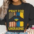 Pray For Ukraine Stand With Ukraine Ukrainian Flag Us Flag Men Women T-Shirt Graphic Print Casual Unisex Tee Women Sweatshirt Gifts for Women