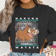 Pumba Ugly Christmas Graphic Women Sweatshirt Gifts for Women