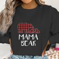 Red Plaid Mama Bear Two Cubs Matching Buffalo Pajama Xmas Women Sweatshirt Gifts for Women