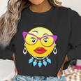 Smiling Emojis Lady Bling Face Glasses Women Women Sweatshirt Gifts for Women