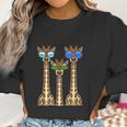 Smiling Giraffes Wearing Sunglasses Women Sweatshirt Gifts for Women