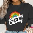 Spooky Scary Sunday Rainbow Funny Spooky Scary Sunday Trendy Funny Gift Women Sweatshirt Gifts for Women