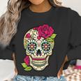 Sugar Skull Flower Crown Day Of The Dead Halloween Men Women T-Shirt Graphic Print Casual Unisex Tee Women Sweatshirt Gifts for Women