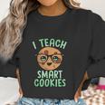 Teacher I Teach Smart Cookies Cute Emoji Glasses Women Sweatshirt Gifts for Women