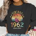 Womens Vintage 1962 Made In 1962 60Th Birthday Women 60 Years Old V-Neck Women Sweatshirt Gifts for Women