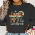 Womens Vintage 1974 47Th Birthday 47 Years Old Limited Edition V-Neck Women Sweatshirt Gifts for Women