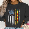 Vintage American Flag Proud Us Air Force Vietnam Veteran Mom Gift Graphic Design Printed Casual Daily Basic Women Sweatshirt Gifts for Women