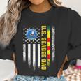 Vintage American Flag Proud Us Seabee Vietnam Veteran Dad Gift Graphic Design Printed Casual Daily Basic Women Sweatshirt Gifts for Women