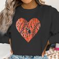 Womens Vintage Detroit Baseball Heart With Tiger Stripes Women Sweatshirt Gifts for Women